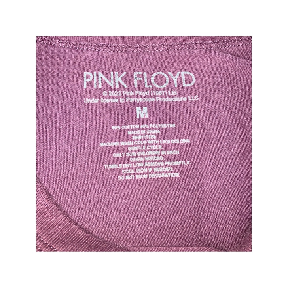 Pink Floyd T Shirt Women M Burgundy Dark Side of the Moon Graphic Tee Retro Alt - Picture 10 of 10